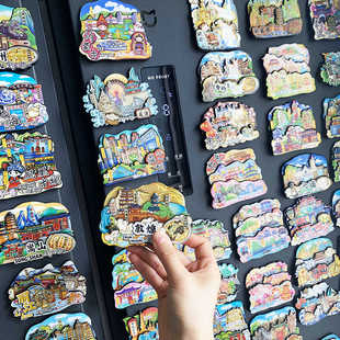 2024新款中国城市冰箱贴旅游纪念品北京三亚敦煌南京磁性贴文创