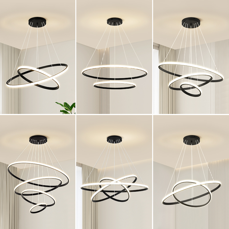 北欧饭厅吊灯吧台厨房饭厅餐桌现代简约客厅客厅灯具大全主卧室吸