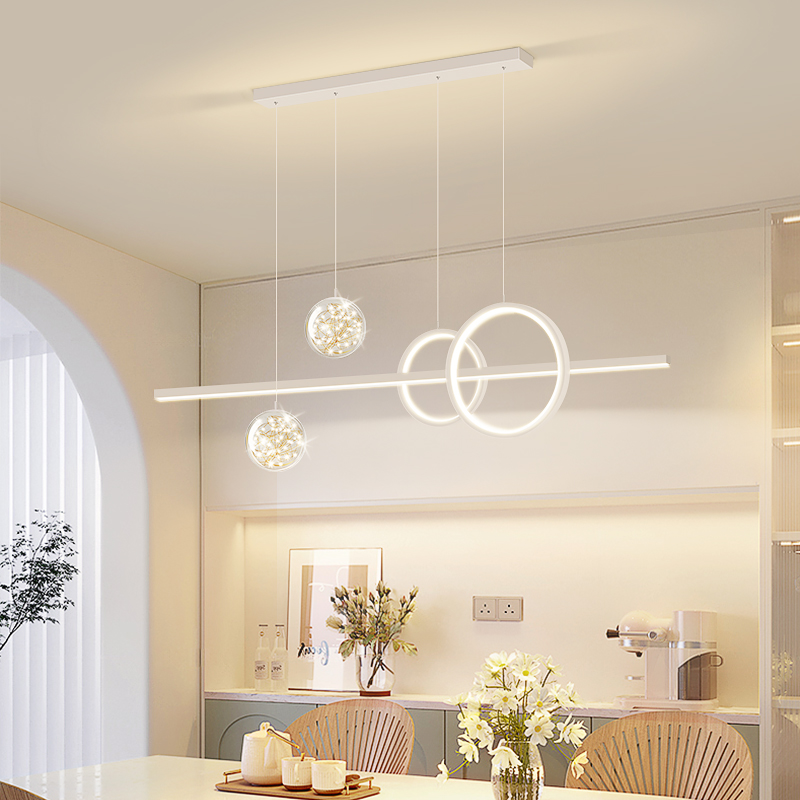 2025新款法式led长条饭厅吊灯餐桌吧台现代简约客厅卧室吸顶灯具