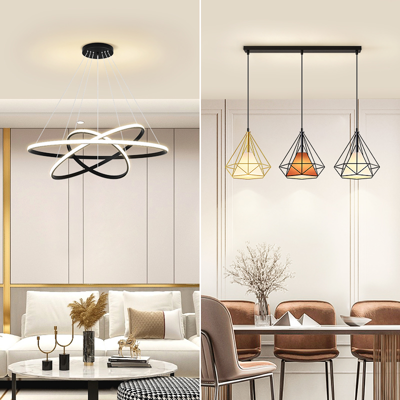 餐厅吊灯现代简约大气客厅大灯主卧室灯具大全吸顶工业风店铺商用