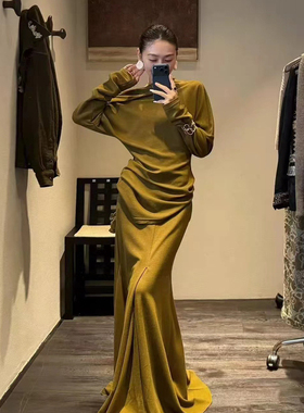 瑞瑞26年早春复古时髦设计感不规则长袖小衫（含5羊毛）25659