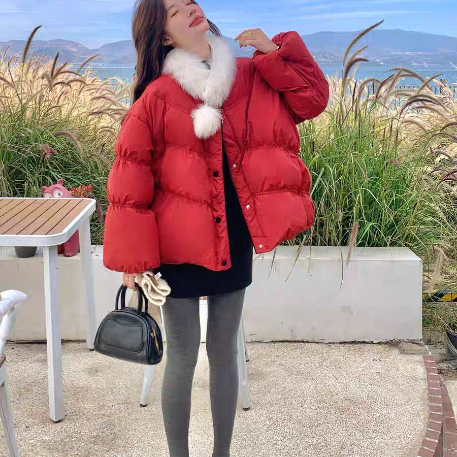 瑞瑞狸毛领甜美泡芙云感保暖羽绒服外套(配可拆卸狐狸毛领)d1412,女装/女士精品,羽绒服,淘宝优惠券,粉丝福利购,淘宝优惠卷