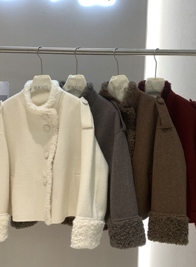 瑞瑞时尚潮流百搭宽松羊毛外套（含95羊毛）88705