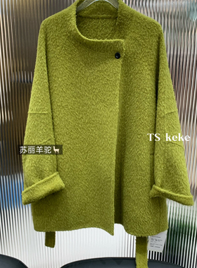 瑞瑞面羊毛大衣外套羊毛外套含65羊毛苏力羊驼PZaje21888