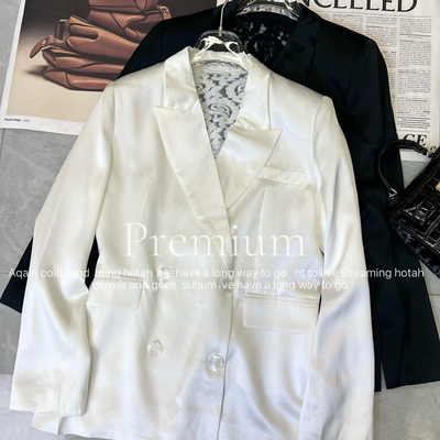 瑞瑞家26年春款轻奢阔版拼接蕾丝气质西装YS1-Js901