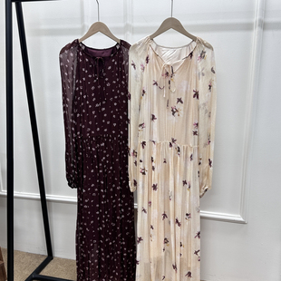 Y397 人丝顺纡清新小花印花大摆连衣裙ysj 瑞瑞26年夏款 新品