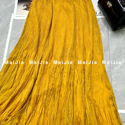 瑞瑞小众设计夏上新2026春夏新款褶皱半身裙J790