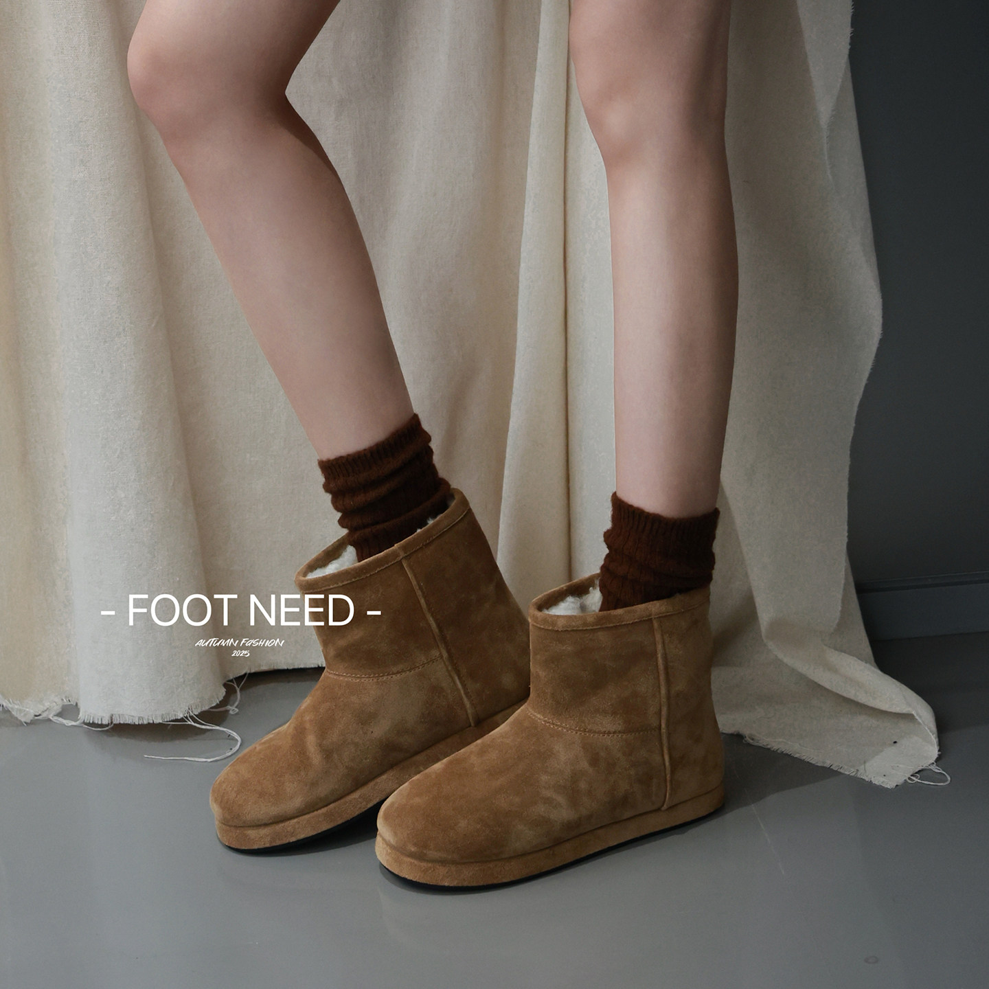 欧洲站棉鞋2025冬季新款欧货反绒真皮厚底复古保暖时尚套筒雪地靴,女鞋,时尚雪地靴,淘宝优惠券,粉丝福利购,淘宝优惠卷