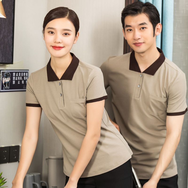 保洁工作服短袖T恤男女夏装家政物业宾馆客房酒店清洁阿姨PA制服t