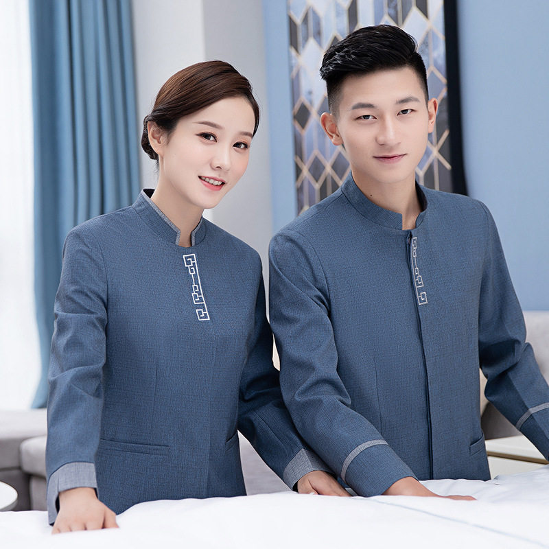 保洁工作服长袖女酒店宾馆客房物业PA家政保洁制服套装秋冬制服新