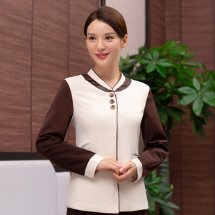 保洁工作服女长袖套装秋冬装物业酒店客房宾馆清洁阿姨服务员短袖