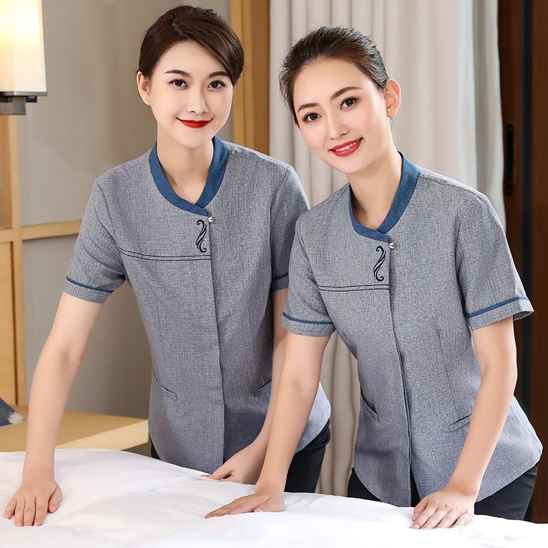 保洁工作服女短袖酒店宾馆客房PA物业家政阿姨制服餐厅KTV清洁工