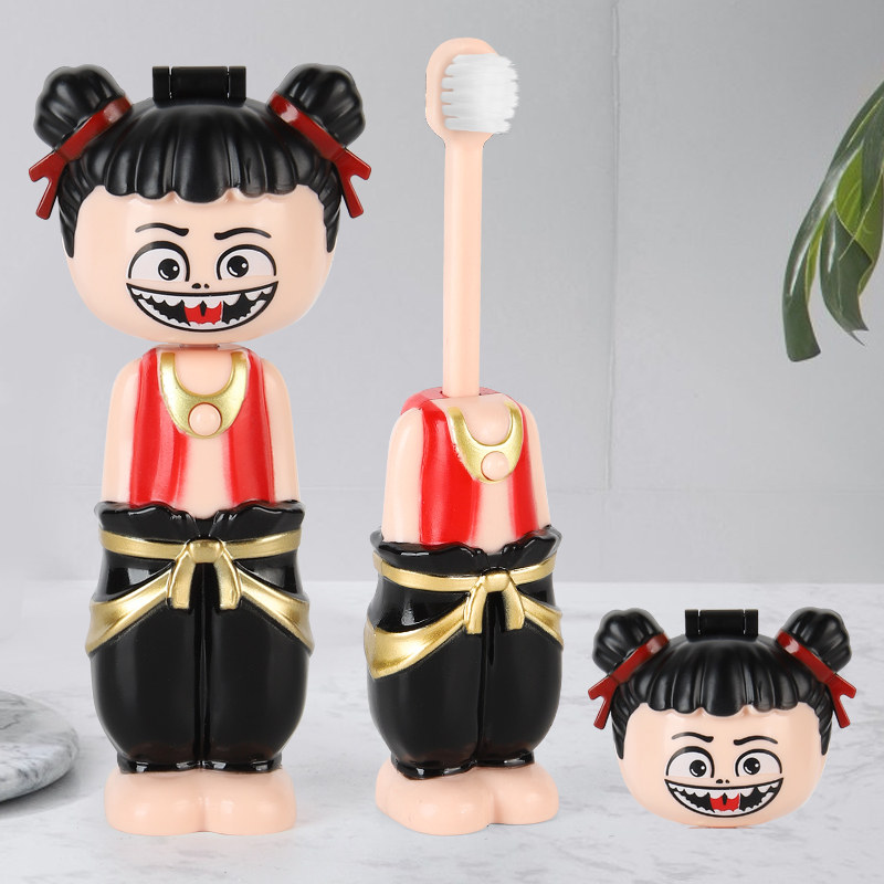 新款哪吒牙刷牙齿清洁神器儿童玩具摆件训练牙刷软毛牙刷男孩女孩,洗护清洁剂/卫生巾/纸/香薰,牙刷/口腔清洁工具,淘宝优惠券,粉丝福利购,淘宝优惠卷