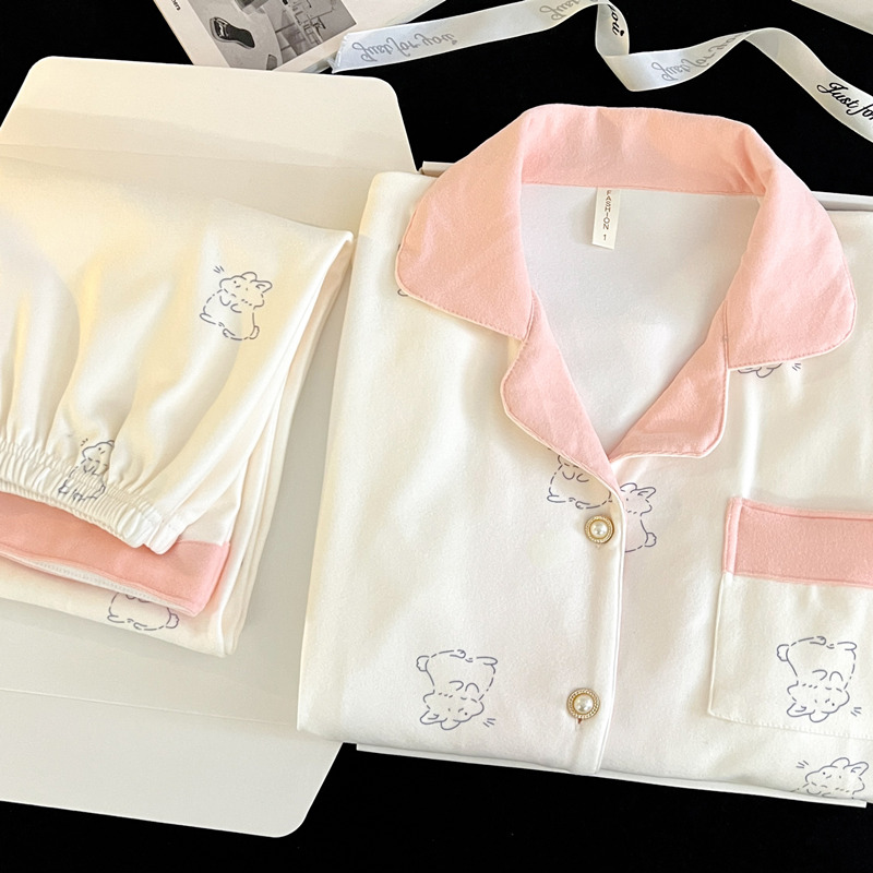 2025新款双面德绒睡衣女秋冬款舒适加厚保暖可爱女士春秋季家居服