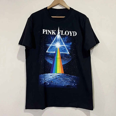 pinkflody短袖摇滚乐队oversize