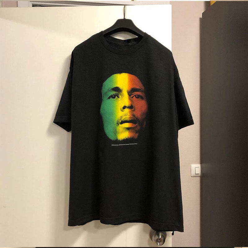 BobMarley鲍勃马利ins超火潮牌高街重磅短袖美式复古vintaget恤