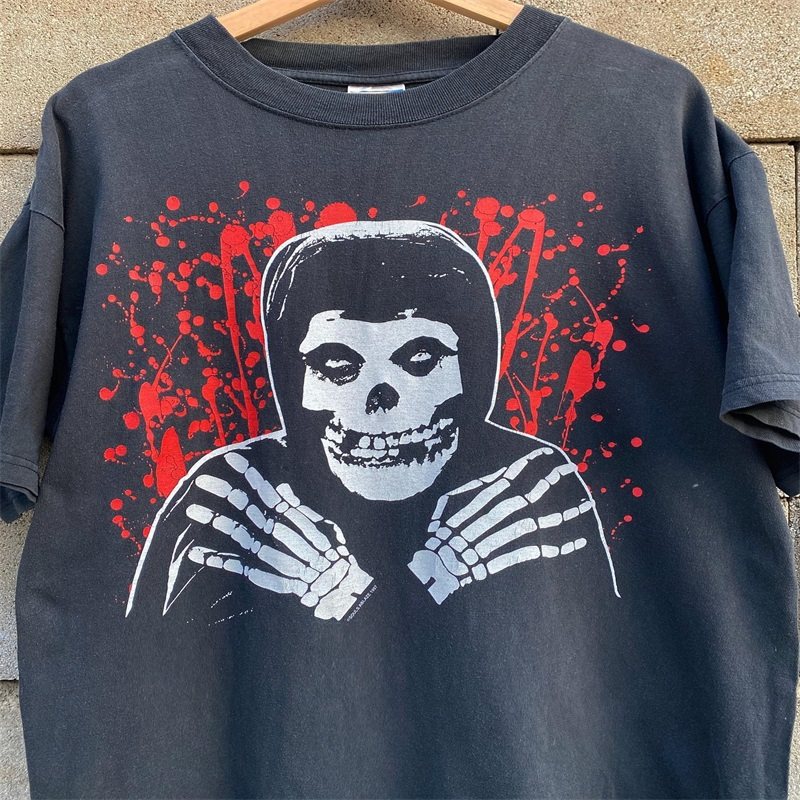 The misfits朋克摇滚乐队纯棉骷髅短袖高街vintage复古男女T恤潮,男装,T恤,淘宝优惠券,粉丝福利购,淘宝优惠卷