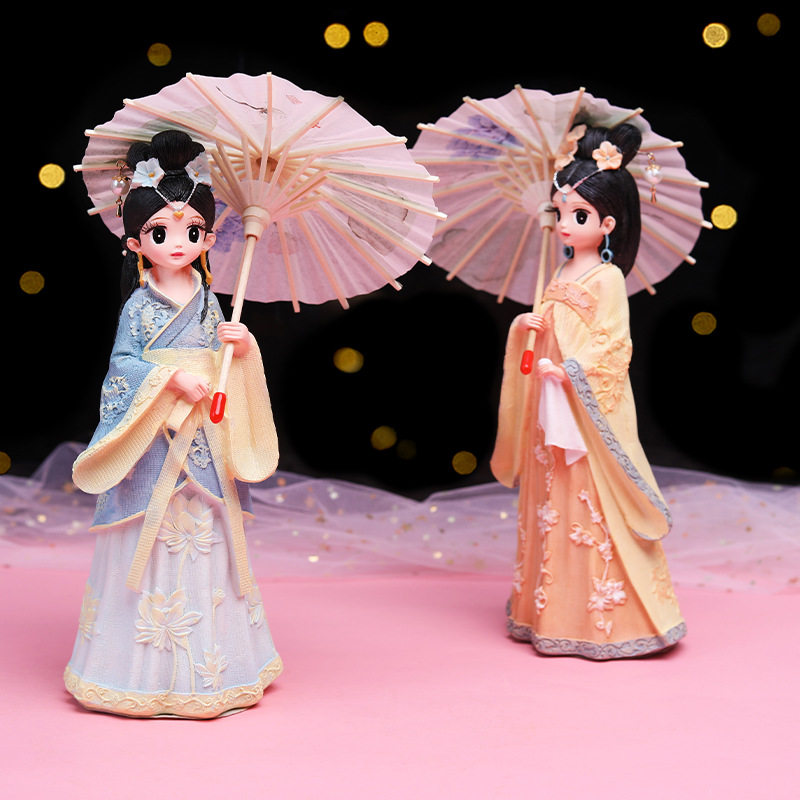 古装汉服女孩小摆件宫廷古风娃娃少女心生日礼物新中式客厅装饰品