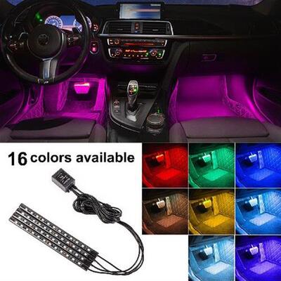trips LED Strip Lights 16 RGB Colors Car Decoration Interior