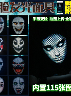 Face changing mask LED editable APP, shining mask, festive