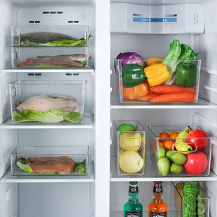 Refrigerator storage box, food grade PET transparent storag