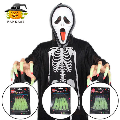 Halloween Decoration Night Light Nail Set Zombie Dress Witc