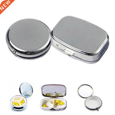 Metal Pill Drug Holder Medicine Tablet Capsule Box Container