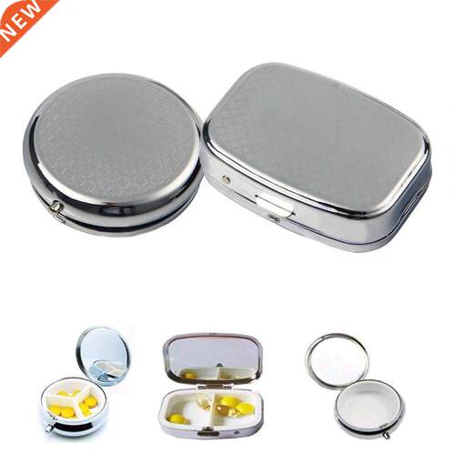 Metal Pill Drug Holder Medicine Tablet Capsule Box Container