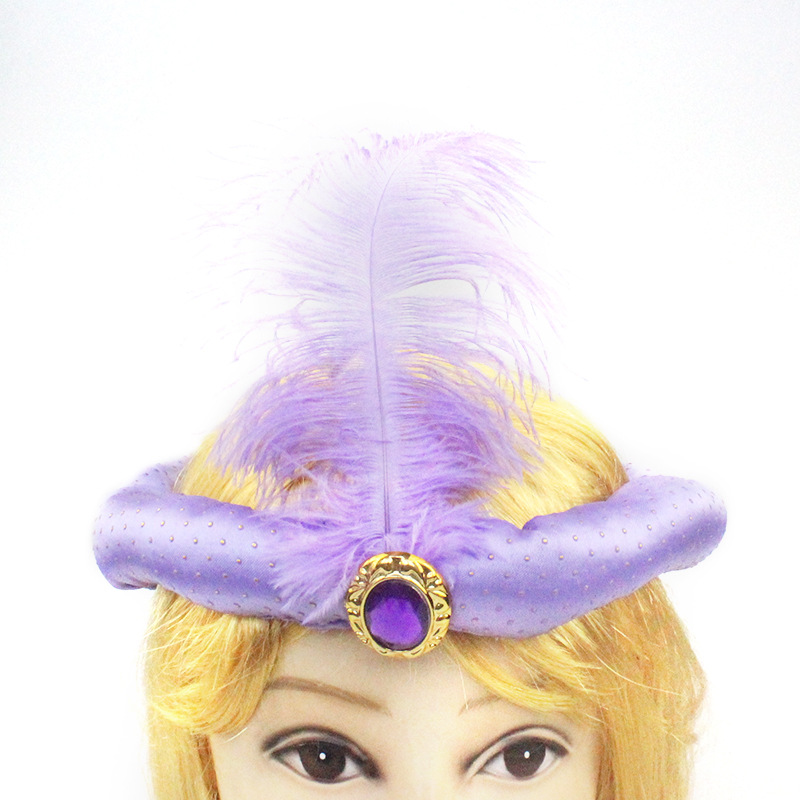 Ethnic style, Indian exotic charm, wearing feather headband