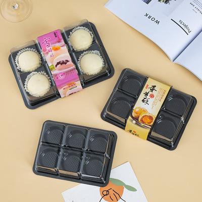 6 Glutinous Rice Balls Packaging Box Six Grid Egg Yolk Cris