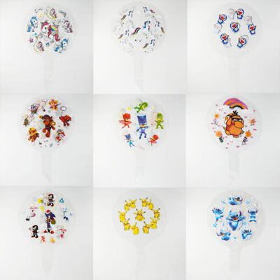 Hot selling 24 inch double-sided printed transparent bobbal