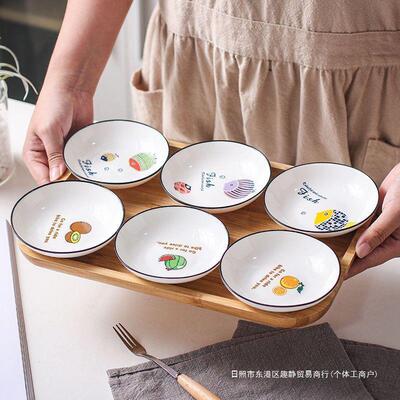 Household ceramic small plates, circular internet famous sn