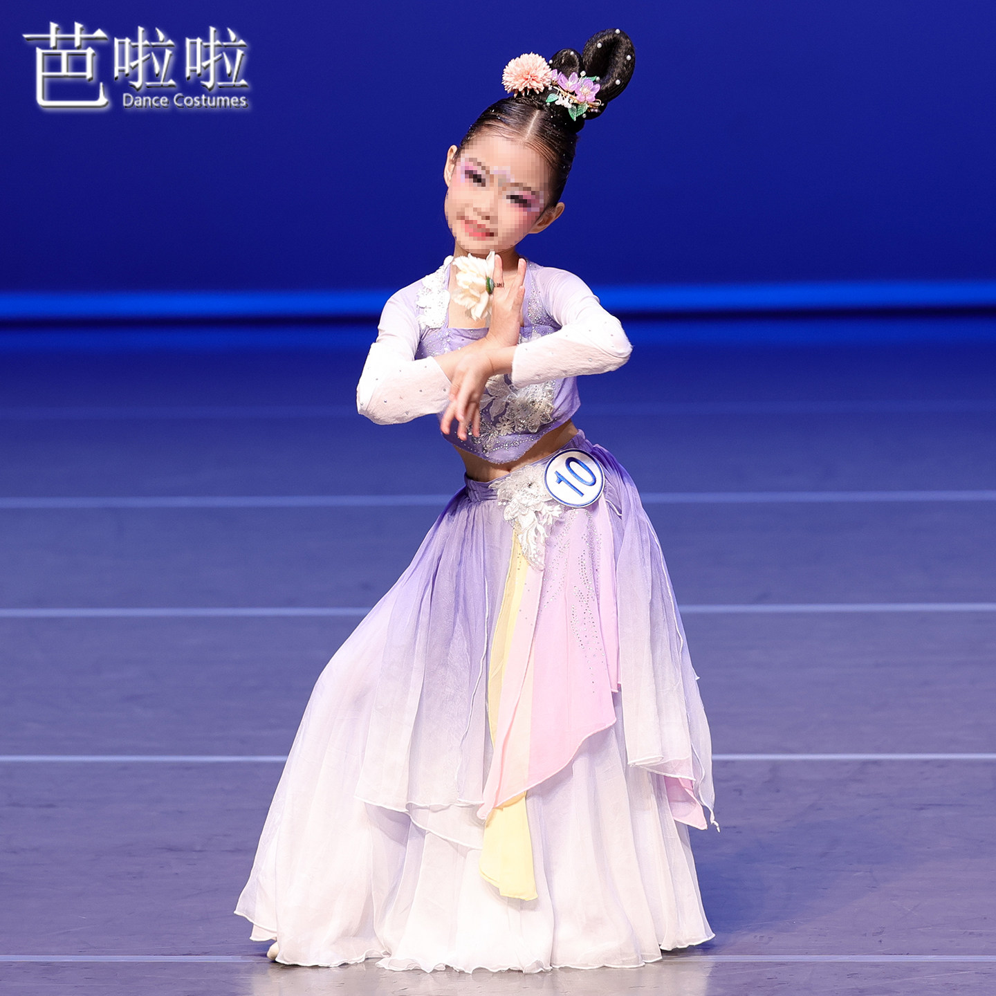 古典舞蝶香剧目服簪花引舞蹈服