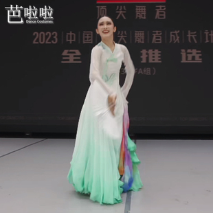 古典舞大摆裙舞蹈服艺考舞蹈服练习裙飞花蝶语服装朝鲜舞演出服装