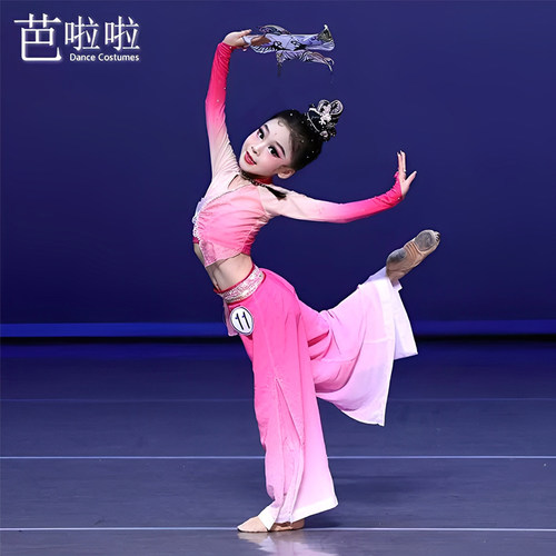 少儿古典舞演出服筝筝纸鸢舞蹈服