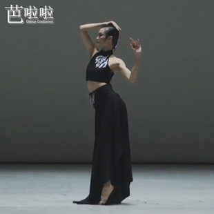 现代舞大摆裙演出服花腰傣black艺考剧目表演服傣族舞蹈独舞服装