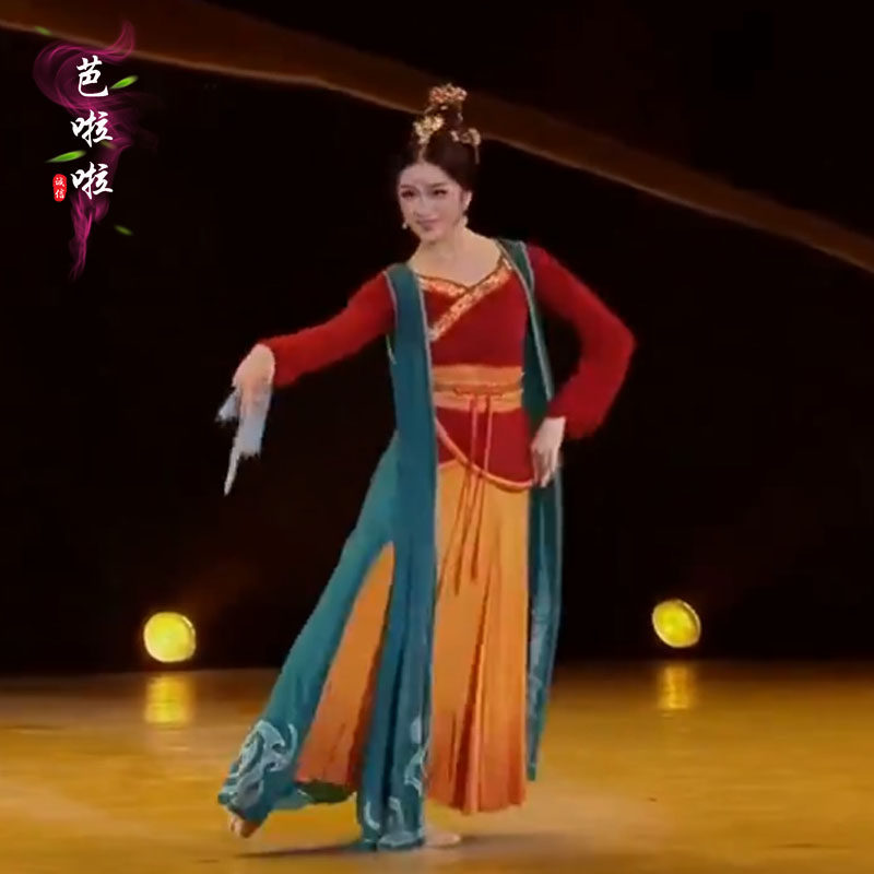 古典舞演出服汉服秋风词同款古风外披纱衣练功服艺考表演舞蹈服女