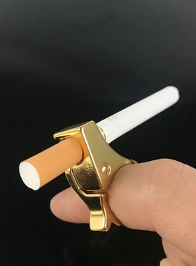 香烟支架烟架烟托男女防烫手熏黄手指烟夹金属指环手指神器