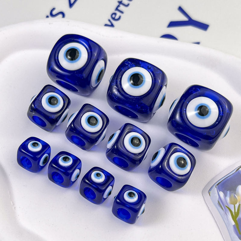 蓝色恶魔之眼DIY散珠手链项链饰品配件眼睛串珠树脂,玩具/童车/益智/积木/模型,奶油胶/树脂DIY配件,淘宝优惠券,粉丝福利购,淘宝优惠卷