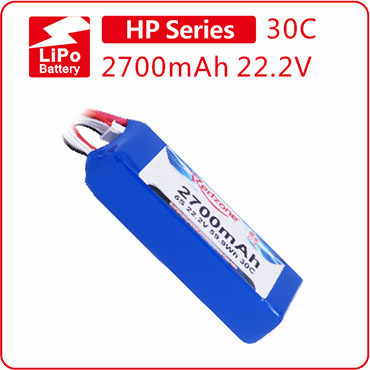 富力电池6S lipo 30C 2700mAh 22.2V锂电池 航模500级直升机电池