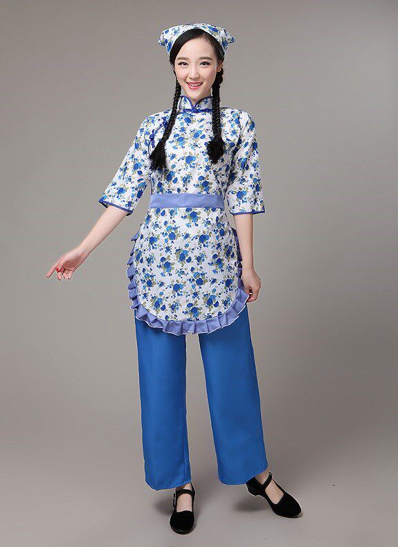 Country girls clothing Tea garden Broken flowers Blue and white costume Qingsao Costume Maidservants Picking clothes Picking clothingin the Women's clothing/Boutique , Costume/National costume/Stage costumes , National costume/Costumes  category - from Buy2taobao.com to provide professional Taobao agent buy service