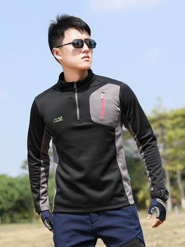 Дорожный спортивный быстросохнущий бархатный удерживающий тепло дышащий альпинистский приятный телу зимний лонгслив подходит для пеших прогулок, длина макси, увеличенная толщина