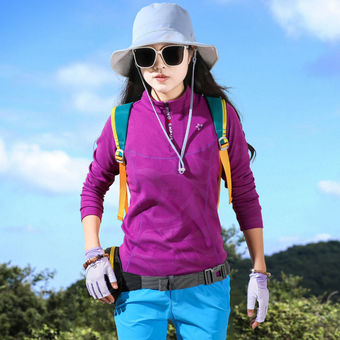 户外德绒弹力抓绒衣女上衣长袖T恤女加厚保暖衣暖绒防静电,户外/登山/野营/旅行用品,抓绒衣,淘宝优惠券,粉丝福利购,淘宝优惠卷