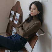 软糯百搭上衣 堆堆领打底衫 高领毛衣女洋气内搭羊毛针织衫 修身