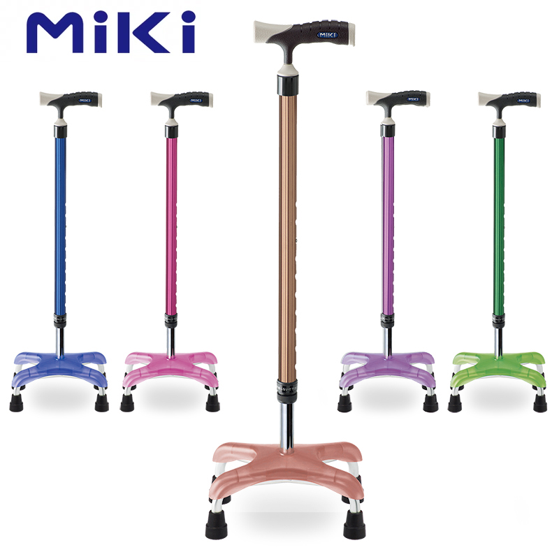 MIKI拐杖轻便防滑老年人四脚手杖