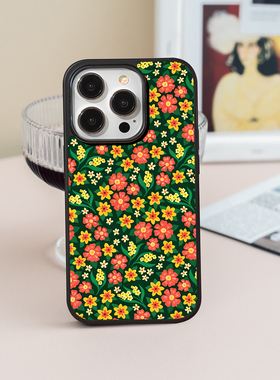 「绿野花簇」苹果iPhone17promx手机壳16钢化玻璃OPPOFINDX9荣耀14小米15红米VIVOX300s华为mate80简约保护套