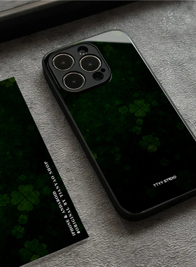 四页幸运草适用iPhone14promax苹果13手机壳小米12华为p60一加oppo保护套11vivox90全包荣耀80玻璃mate50真我