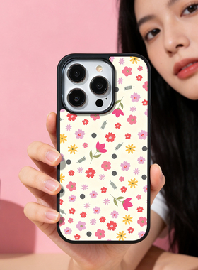 「暖花碎影」苹果iPhone17promx手机壳16钢化玻璃VIVOX300s保护套16华为mate80红米OPPOFINDX9小米15荣耀全包