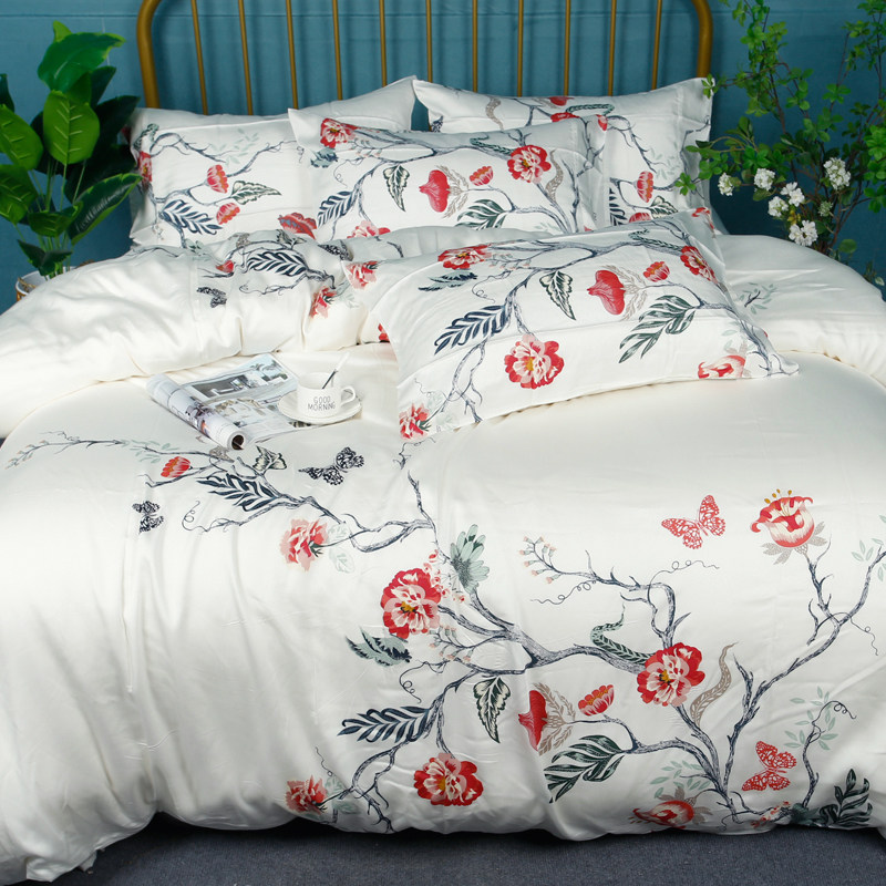 高档外贸尾货纯印花被套清凉柔软100莱赛尔裸睡单双人睡单清,床上用品,被套,淘宝优惠券,粉丝福利购,淘宝优惠卷