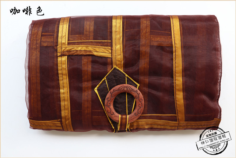 祥仁僧服夏季薄款透气袈裟玻璃丝金边祖衣和尚僧衣服法师搭衣木钩